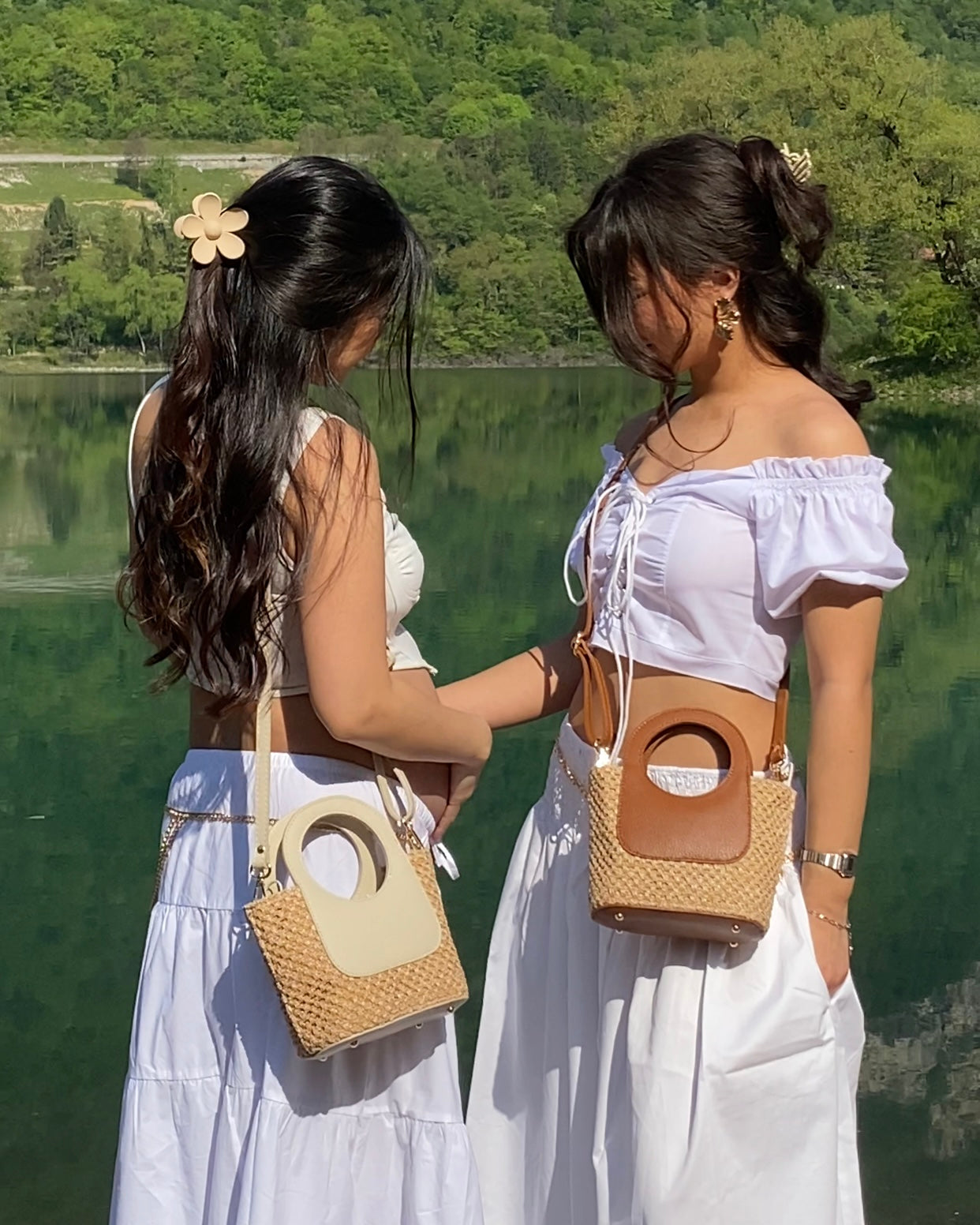 ANGIE - Mini Raffia Basket Bag